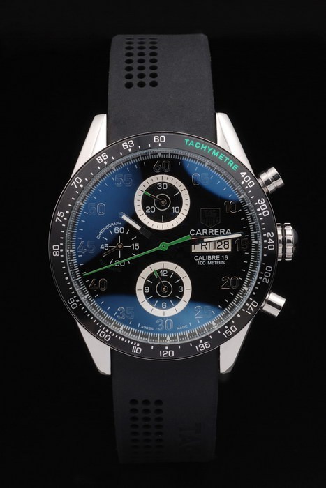 Black Carrera Replica Watches 3758-2