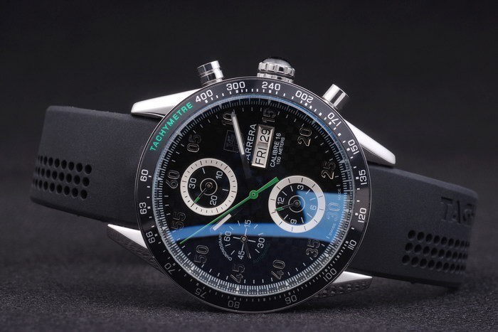 Black Carrera Replica Watches 3758-5