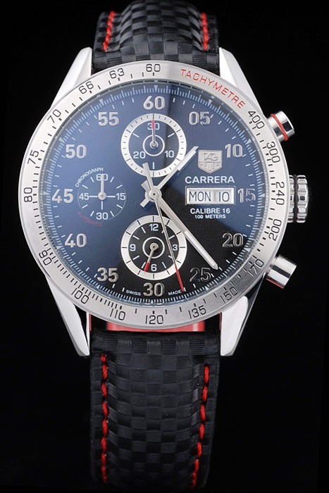 Black Carrera Replica Watches 3759-3