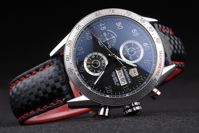 Black Carrera Replica Watches 3759-5