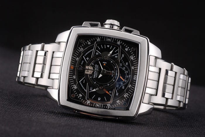 Tag Heuer Monaco Mikrograph Stainless Steel Strap Black Dial 7922-4