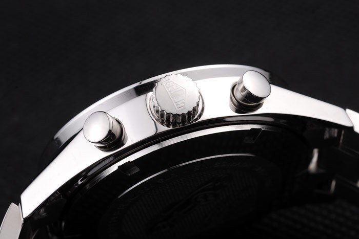 Tag Heuer SLR Polished Stainless Steel Case Black Dial Stainless Steel Strap-6