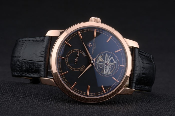 Vacheron Constantin Replica Watches Luxury Leather 80167-4